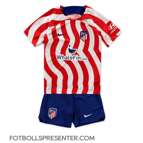 Atletico Madrid Hemmatröja Barn 2022-23 Kortärmad (+ korta byxor)
